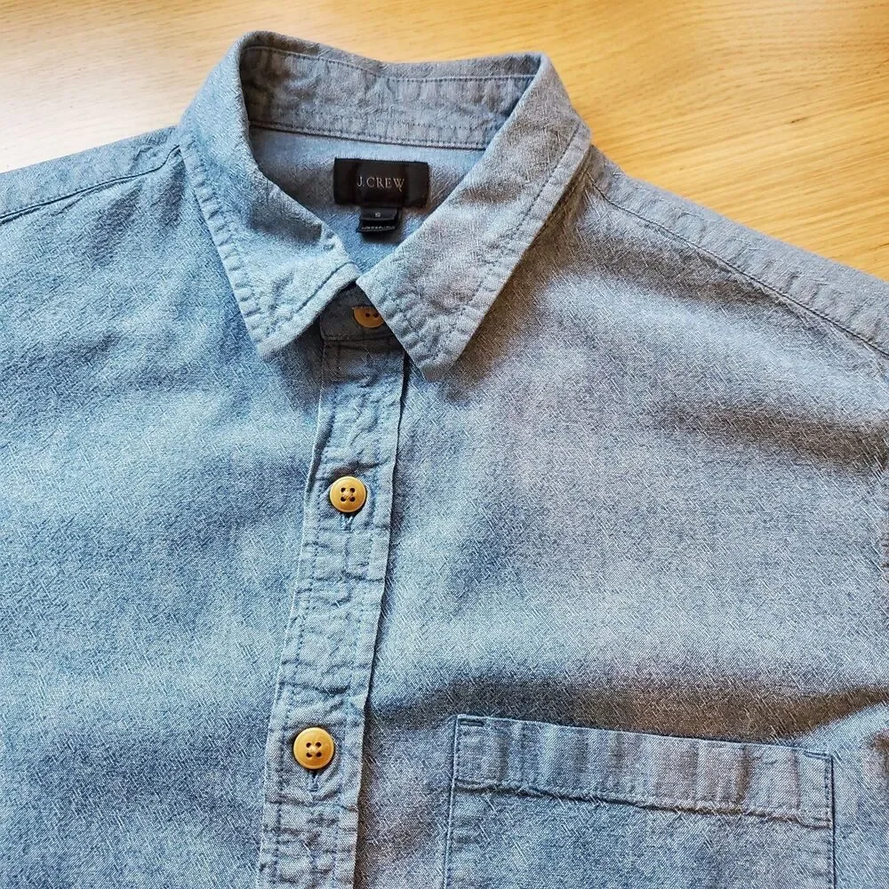 J. Crew Denim Blue Button-Up Shirt